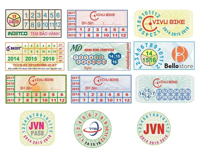Tem bảo hành là loại tem dùng để dán lên sản phẩm và không thể tái sử dụng